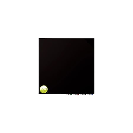 Ghent Aria Glassboard, 4Hx4 ft.W, 1/4", Black, Glass, 48", 48", Black ARIASN44BK